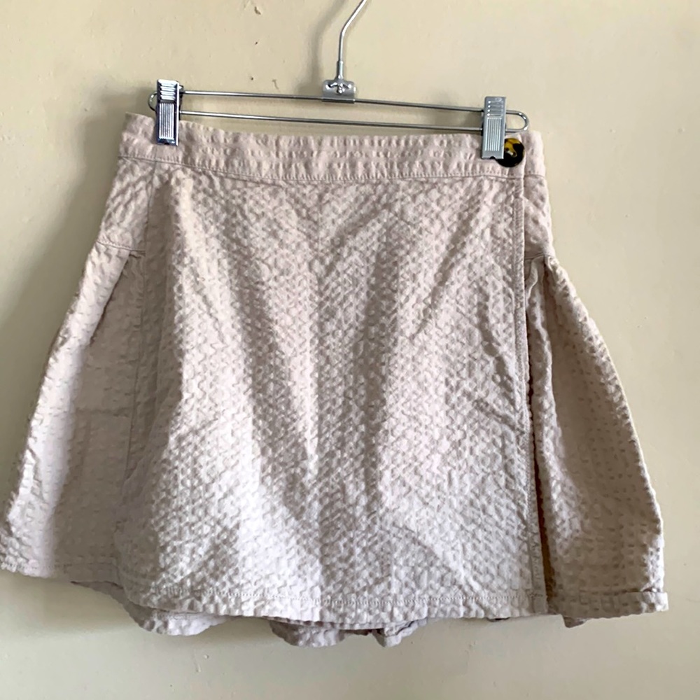Urban outfitters tan wrap over skirt small
